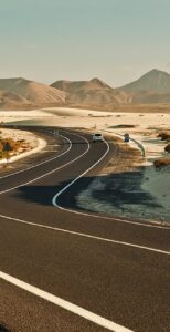 Winding Road in Desert